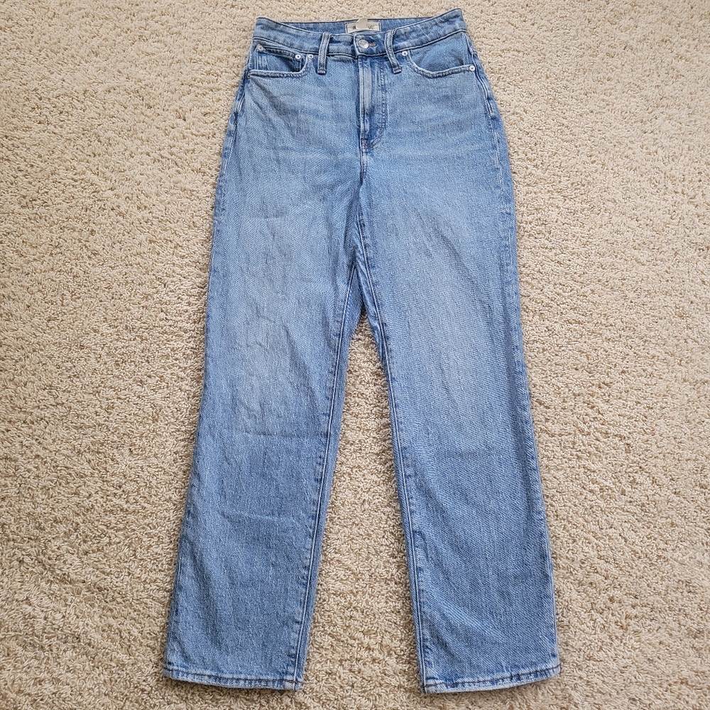 Madewell Curvy Perfect Vintage Straight Jean 27 Blue Jeans Y2K 90s